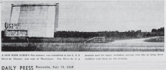 Cinema 2 Drive-In Theatre - Old News Photo (newer photo)